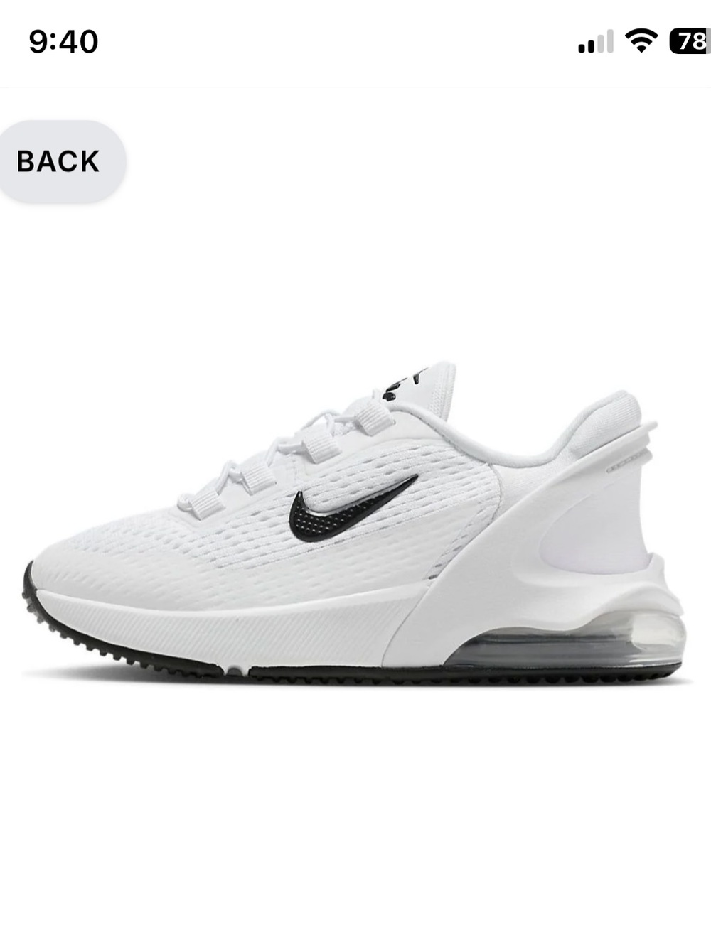 Nike Kids Air Max 270 GO Sneakers - White/Black - Picture 2 of 10